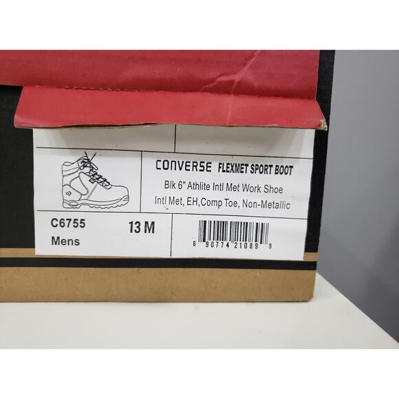 Converse C6755 FLEXMET Sport shoe Boot Men size 13 black MT75 WORK COMPOSITE TOE - Picture 7 of 7
